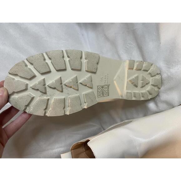 Oasis Society Chic White Chelsea Boots Size 10 - Picture 5 of 7